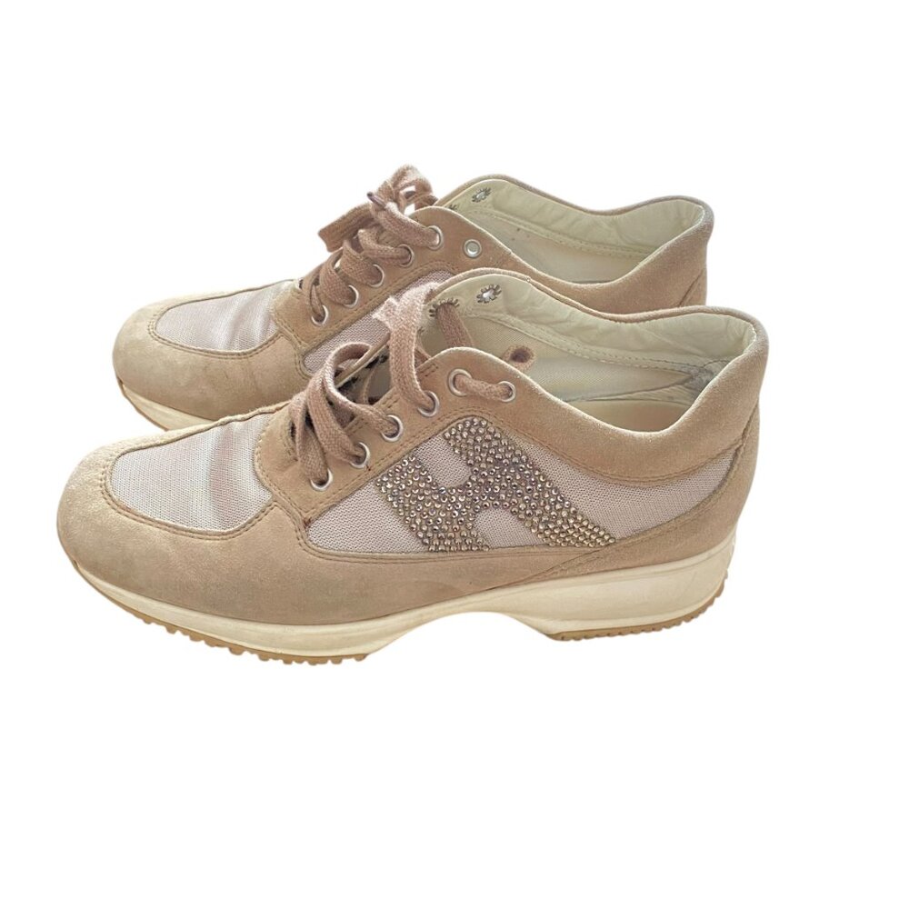 Hogan Interactive Crystal Embellished Beige Nude … - image 2